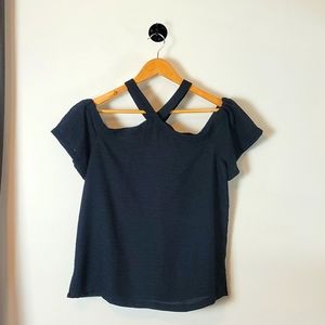Cut Out Shoulder / Halter Neck Top